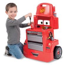 Detské šliapacie vozidlá sety - Set traktor na šliapanie Farmer XL Smoby s prívesom a pracovná dielňa vozík Autá Mack Truck_10