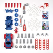 Otroška delavnica - Delavna miza na koleščkih Spidey DIY Trolley Marvel Smoby z avtomobilčkom in figurico ter 45 delovnimi dodatki_1