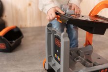 Kinderwerkstatt - Pracovná dielňa skladacia na kolieskach Bricolo Devil Workmate 3in1 Black&Decker Smoby s kufríkom a 19 doplnkov SM360219_0