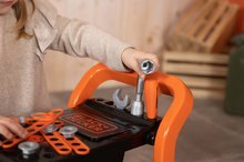 Kinderwerkstatt - Pracovná dielňa skladacia na kolieskach Bricolo Devil Workmate 3in1 Black&Decker Smoby s kufríkom a 19 doplnkov SM360219_4