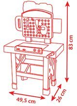 Pracovní dětská dílna - Pracovní dílna Auta 3 Smoby a skládací autíčko, otáčecí pracovní plochou, 21 doplňků_2
