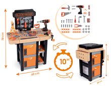 Pracovní dětská dílna - Pracovní stůl Black&Decker Open Bricolo Workbench Smoby skládací s 37 doplňky_3