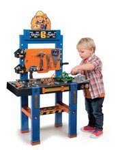 Bănci de lucru pentru copii - Masă de lucru Bob constructorul Smoby cu compactor asamblabil şi cu 80 de accesorii_1
