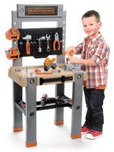 Pracovná detská dielňa - Pracovná dielňa s mechanickou vŕtačkou Black&Decker Smoby so zverákom a skladacou motorkou a 82 doplnkov 103 cm výška_1