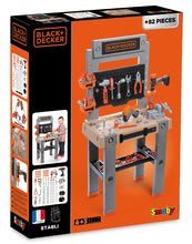 Kinderwerkstatt - Werkstatt Black & Decker Smoby mit  mechanischer Bohrmaschine mit Schraubstock und Klappmotor und 82 teiligem  Zubehör 103 cm hoch_6