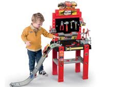 Dječja radionica setovi - Set radionica s rampom za skokove Cars 3 Smoby i traktor na pedale s prikolicom_4