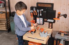 Pracovná detská dielňa - Pracovný stôl trojkrídlový Black&Decker Mega Center Smoby strojárstvo inštalatérstvo maľovanie a tesárstvo 100 doplnkov 103 cm výška_1