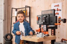 Pracovná detská dielňa - Pracovný stôl trojkrídlový Black&Decker Mega Center Smoby strojárstvo inštalatérstvo maľovanie a tesárstvo 100 doplnkov 103 cm výška_4