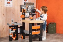 Pracovná detská dielňa - Pracovný stôl trojkrídlový Black&Decker Mega Center Smoby strojárstvo inštalatérstvo maľovanie a tesárstvo 100 doplnkov 103 cm výška_7