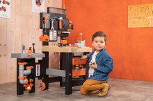 Pracovná detská dielňa - Pracovný stôl trojkrídlový Black&Decker Mega Center Smoby strojárstvo inštalatérstvo maľovanie a tesárstvo 100 doplnkov 103 cm výška_9