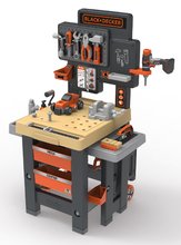 Játék szerelőasztalok - Barkácsműhely háromszárnyú Black&Decker Mega Center Smoby gépész vízvezeték-szerelő festő és asztalos 100 db tartozék 103 cm magas_10