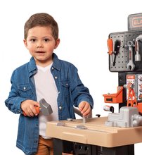 Kinderwerkstatt - Dreiflügeliger Schreibtisch Black&Decker Mega Center Smoby Maschinenbau, Instalierung, Lackerei und Zimmerei 100 Zubehör 103 cm Höhe_12