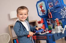 Pracovná detská dielňa - Pracovná dielňa Spidey Bricolo Center Marvel Smoby so šmykľavkou a autíčkom s 92 doplnkami 110 cm výška_2