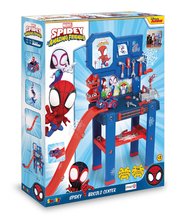 Pracovná detská dielňa - Pracovná dielňa Spidey Bricolo Center Marvel Smoby so skákajúcou rampou a autíčkom s 92 doplnkami 110 cm výška_14