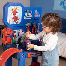 Pracovná detská dielňa - Pracovná dielňa Spidey Bricolo Center Marvel Smoby so šmykľavkou a autíčkom s 92 doplnkami 110 cm výška_0