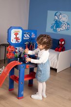 Pracovná detská dielňa - Pracovná dielňa Spidey Bricolo Center Marvel Smoby so šmykľavkou a autíčkom s 92 doplnkami 110 cm výška_4