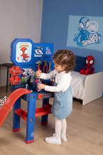 Pracovná detská dielňa - Pracovná dielňa Spidey Bricolo Center Marvel Smoby so skákajúcou rampou a autíčkom s 92 doplnkami 110 cm výška_4