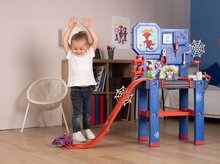 Pracovná detská dielňa - Pracovná dielňa Spidey Bricolo Center Marvel Smoby so šmykľavkou a autíčkom s 92 doplnkami 110 cm výška_7