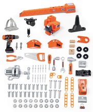 Otroška delavnica - Delovna miza s funkcionalnim žerjavom Black&Decker Bricolo Builder Smoby z avtomobilčkom za sestavljanje in vrtalnikom ter 94 dodatki višina 117 cm_1