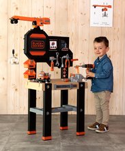 Otroška delavnica - Delovna miza s funkcionalnim žerjavom Black&Decker Bricolo Builder Smoby z avtomobilčkom za sestavljanje in vrtalnikom ter 94 dodatki višina 117 cm_2