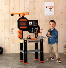 Otroška delavnica - Delovna miza s funkcionalnim žerjavom Black&Decker Bricolo Builder Smoby z avtomobilčkom za sestavljanje in vrtalnikom ter 94 dodatki višina 117 cm_1