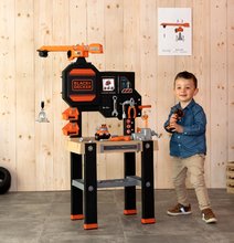 Bănci de lucru pentru copii - Set masă de lucru cu macara funcțională Black&Decker Bricolo Builder și camion Smoby cu valiză de lucru și unelte_5