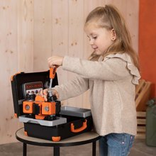 Náradie a nástroje - Pracovný kufrík Bricolo Box Black&Decker Smoby s rozoberateľným autíčkom a 39 doplnkami_3