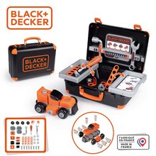 Pracovní dětská dílna - Pracovní kufřík Bricolo Box Black&Decker Smoby s rozebíratelným autíčkem a 39 doplňky_1