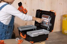 Pracovní dětská dílna - Pracovní kufřík Bricolo Box Black&Decker Smoby s rozebíratelným autíčkem a 39 doplňky_2