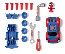 Oprema in orodje - Kovček z sestavljivim avtomobilčkom Spidey Box Spidey Marvel Smoby s figurico in delovnim orodjem 13 delov_0