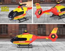 Samochodziki - Helikopter ratunkowy Airbus H135 Rescue Helicopter Majorette metalowy z dźwiękiem i światłem, długość 25,5 cm_2