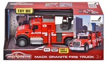 Camion - Camion dei pompieri Mack Granite Fire Truck Majorette in metallo con suono e luce lunghezza 22 cm_1