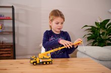Játék építőgépek - Építőipari játékautó daruval Volvo Truck Crane Majorette fém hanggal és fénnyel 22 cm hosszú_2