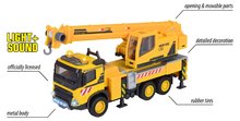 Stavební stroje - Autíčko stavební s jeřábem Volvo Truck Crane Majorette kovové se zvukem a světlem délka 22 cm_2