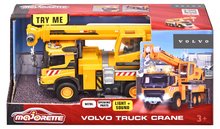 Stavebné stroje - Autíčko stavebné so žeriavom Volvo Truck Crane Majorette kovové so zvukom a svetlom dĺžka 22 cm_3