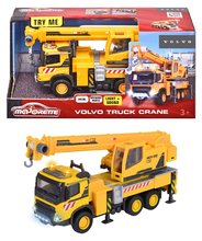 Utilaje construcție de jucărie - Mașinuță de construcție cu macara Volvo Truck Crane Majorette din metal cu sunete si lumini 22 cm lungime_0