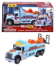 Tovornjaki - Avtomobilček avtovleka Mack Granite Tow Truck Majorette kovinski z zvokom in lučko dolžina 22 cm_0