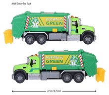 Samochody ciężarowe - Autko śmieciarka Mack Granite Garbage Truck Majorette metalowe z dźwiękiem i światłem, długość 22 cm_1