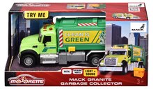Nákladné autá - Autíčko smetiarske Mack Granite Garbage Truck Majorette kovové so zvukom a svetlom dĺžka 22 cm_1