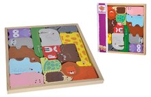 Drewniane zabawki edukacyjne - Drewniana wkładanka ze zwierzętami Animalset in Wooden Box Eichhorn 14 typów od 12 miesięcy_3
