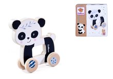 Drewniane zabawki edukacyjne - Drewniane autko Panda EH Push Animal Eichhorn długość 12 cm od 12 miesięcy_1