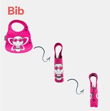Slinčki - Slinček za otroke in držalo za steklenico Čebelica Baby Bib & Bottle Holder toTs-smarTrike rožnati od 0 mes_3