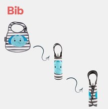 Bavoirs - Podbradník pre deti a držiak na fľašku Slon Baby Bib & Bottle Holder toTs-smarTrike modrý od 0 mes_3