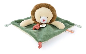 Pluszowy lew do przytulania Couleurs Savane Doudou et Compagnie zielony 25 cm od 0 mes