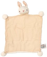Hračky na maznanie a usínanie - Zajačik pletený na maznanie Baby Threads Cream Bunny Comforter ThreadBear krémový 42 cm z jemnej mäkkej bavlny od 0 mes_1