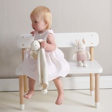 Hračky na maznanie a usínanie - Zajačik pletený na maznanie Baby Threads Cream Bunny Comforter ThreadBear krémový 42 cm z jemnej mäkkej bavlny od 0 mes_3