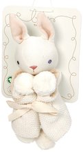 Hračky na maznanie a usínanie - Zajačik pletený na maznanie Baby Threads Cream Bunny Comforter ThreadBear krémový 42 cm z jemnej mäkkej bavlny od 0 mes_2