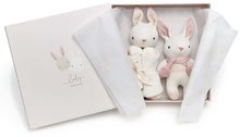 Handrové bábiky - Bábiky pletené zajačiky Baby Threads Cream Bunny Gift Set ThreadBear krémové z jemnej mäkkej bavlny v darčekovom balení od 0 mes_0