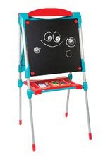 Šolske table - Magnetna tabla za risanje Smoby visoka 125 cm s poličko in 128 dodatki modra_1