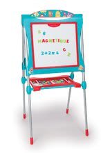 Šolske table - Magnetna tabla za risanje Smoby visoka 125 cm s poličko in 128 dodatki modra_1